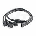 Câble de cordon de secteur de PC de PDU d'UPS, C14 3 au câble d'extension de x C13 10A 250V 60cm 1m