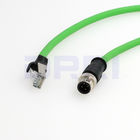Le mâle de D-code de M12 4pin à l'Ethernet RJ45 imperméable a protégé le câble pour des applications industrielles d'Ethernet