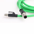 Câble Ethernet flexible masculin de Pin de M12 Dcoded 4 au mâle RJ45 avec Cat5e industriel protégé