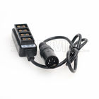 4 Pin XLR au cable électrique de caméra de robinet de 4 ports D pour le moniteur ROUGE de logique de la caméra TV d'ARRI