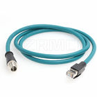 Mâle flexible de Pin M12 8 Xcode protégé par Cat6 de câble Ethernet de caméra industrielle au RJ45