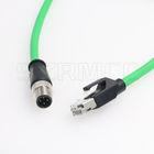 Câble Ethernet flexible masculin de Pin de M12 Dcoded 4 au mâle RJ45 avec Cat5e industriel protégé