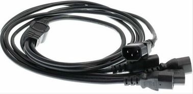 Mâle C14 du CEI 320 de câble de cordon de secteur à 4XC13